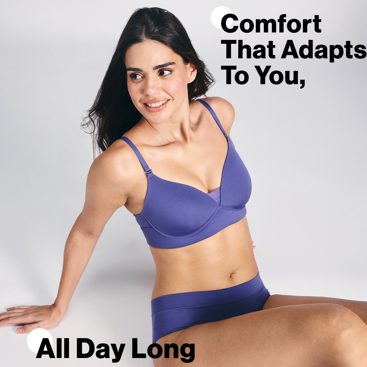 Nykd by Nykaa Adapt360° Lift & Support Padded Non Wired Barely There T-Shirt Bra NYB362 Dark Purple