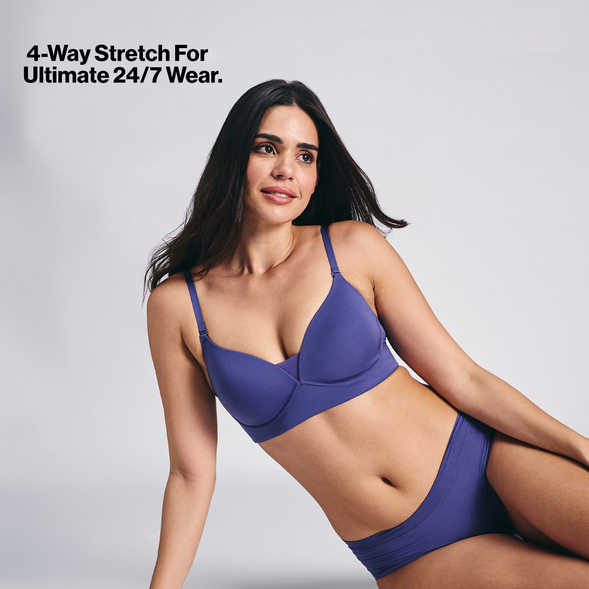 Nykd by Nykaa Adapt360° Lift & Support Padded Non Wired Barely There T-Shirt Bra NYB362 Dark Purple