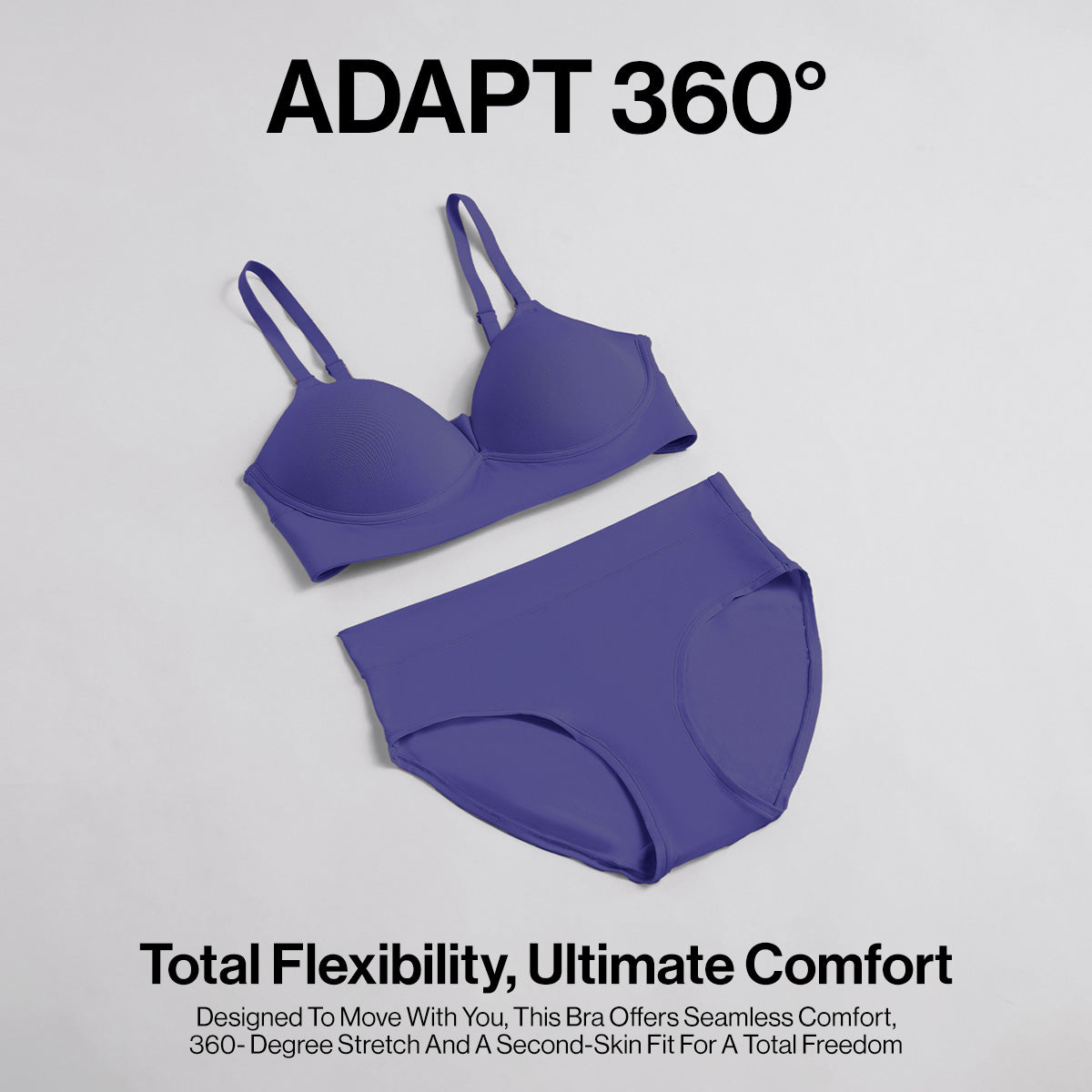 Nykd by Nykaa Adapt360° Lift & Support Padded Non Wired Barely There T-Shirt Bra NYB362 Dark Purple