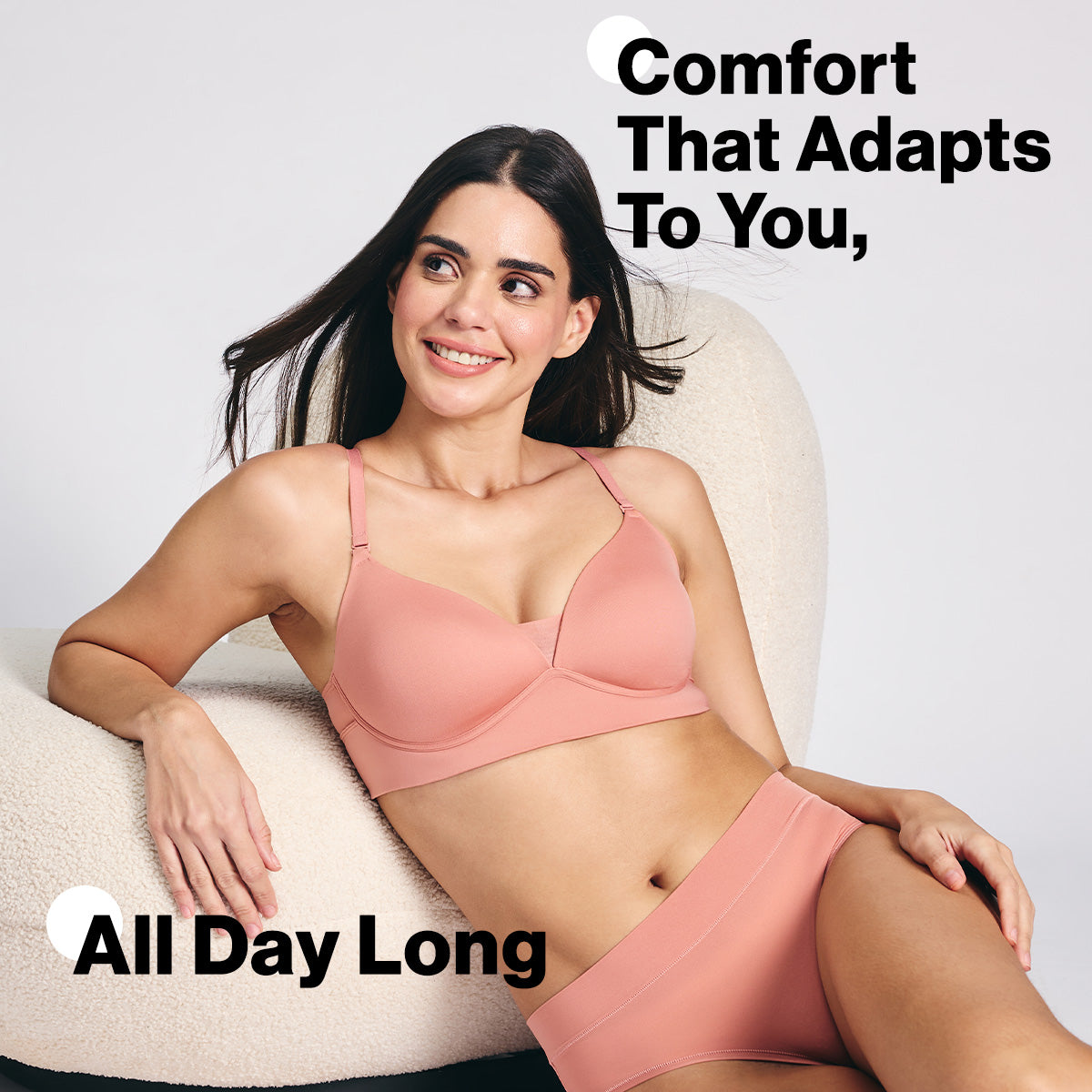 Nykd By Nykaa Adapt360° Lift & Support Padded Non Wired Barely There T-Shirt Bra NYB362 D Rose