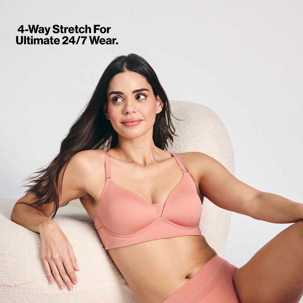 Nykd By Nykaa Adapt360° Lift & Support Padded Non Wired Barely There T-Shirt Bra NYB362 D Rose