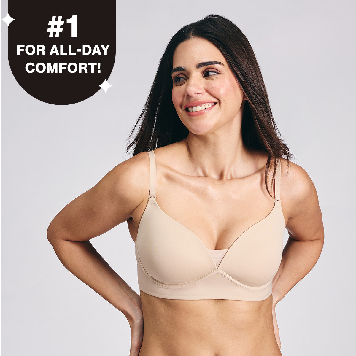 Nykd by Nykaa Adapt360° Lift & Support Padded Non Wired Barely There T-Shirt Bra NYB362 Skin