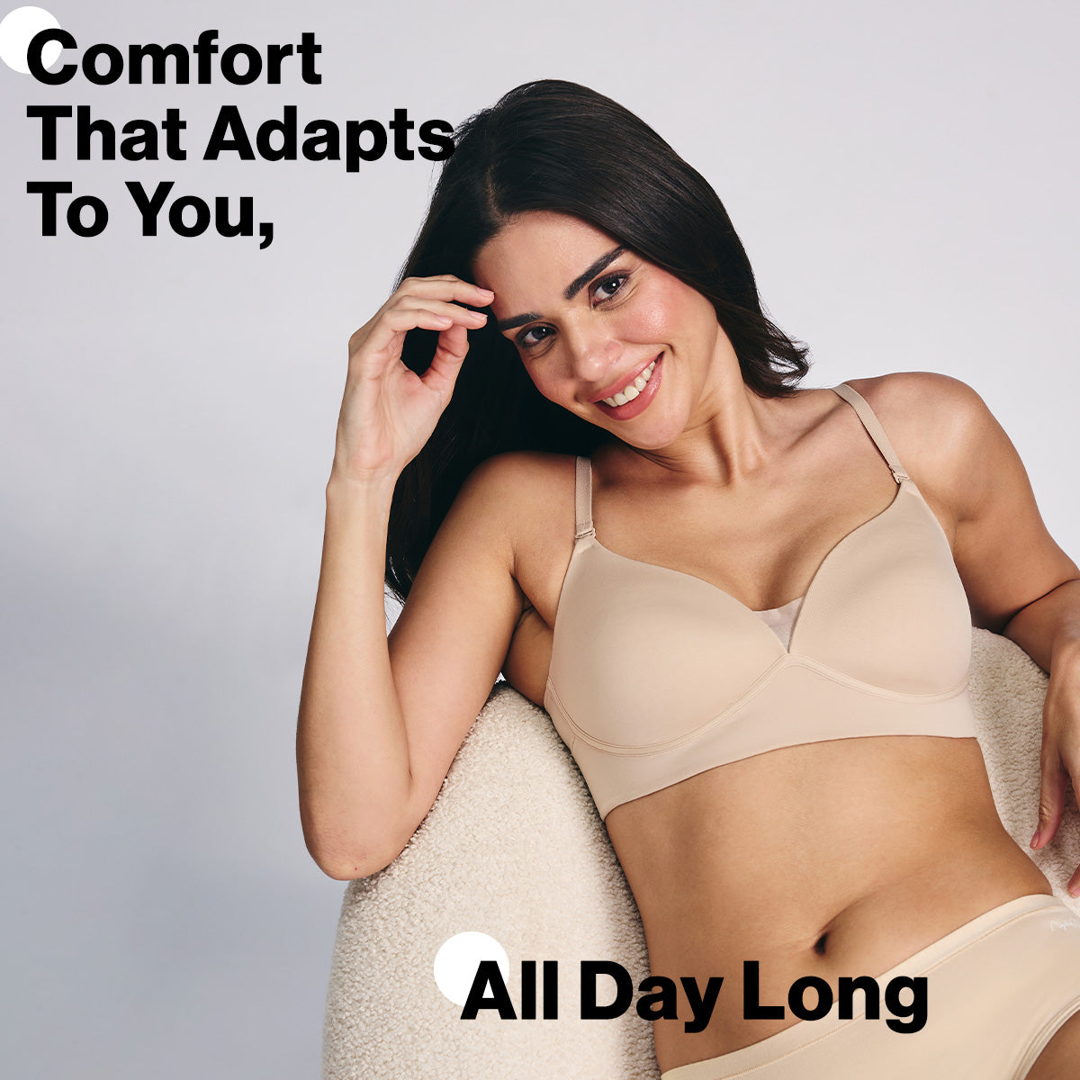Nykd by Nykaa Adapt360° Lift & Support Padded Non Wired Barely There T-Shirt Bra NYB362 Skin