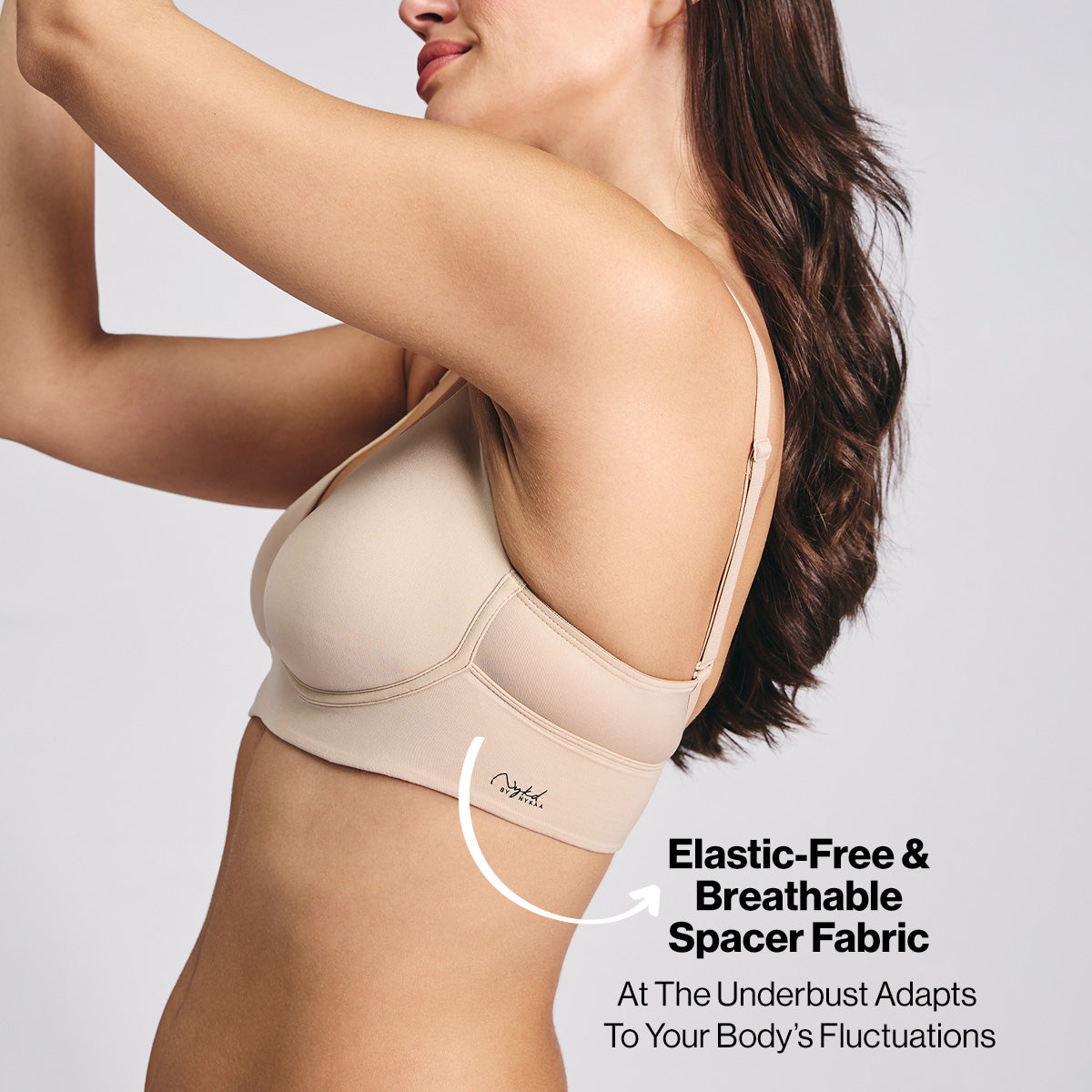 Nykd by Nykaa Adapt360° Lift & Support Padded Non Wired Barely There T-Shirt Bra NYB362 Skin