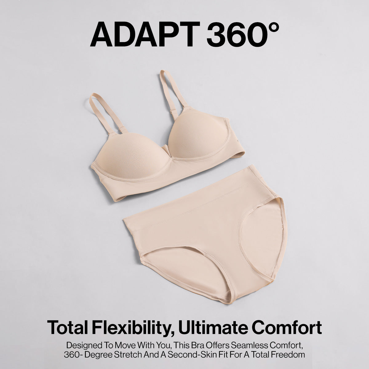 Nykd by Nykaa Adapt360° Lift & Support Padded Non Wired Barely There T-Shirt Bra NYB362 Skin