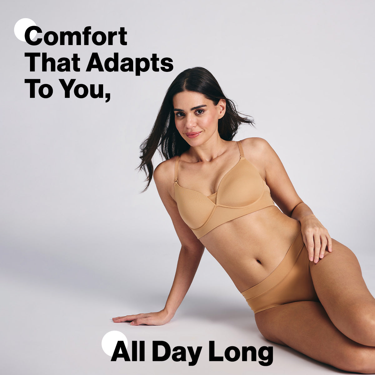 Nykd by Nykaa Adapt360° Lift & Support Padded Non Wired Barely There T-Shirt Bra NYB362 Tan