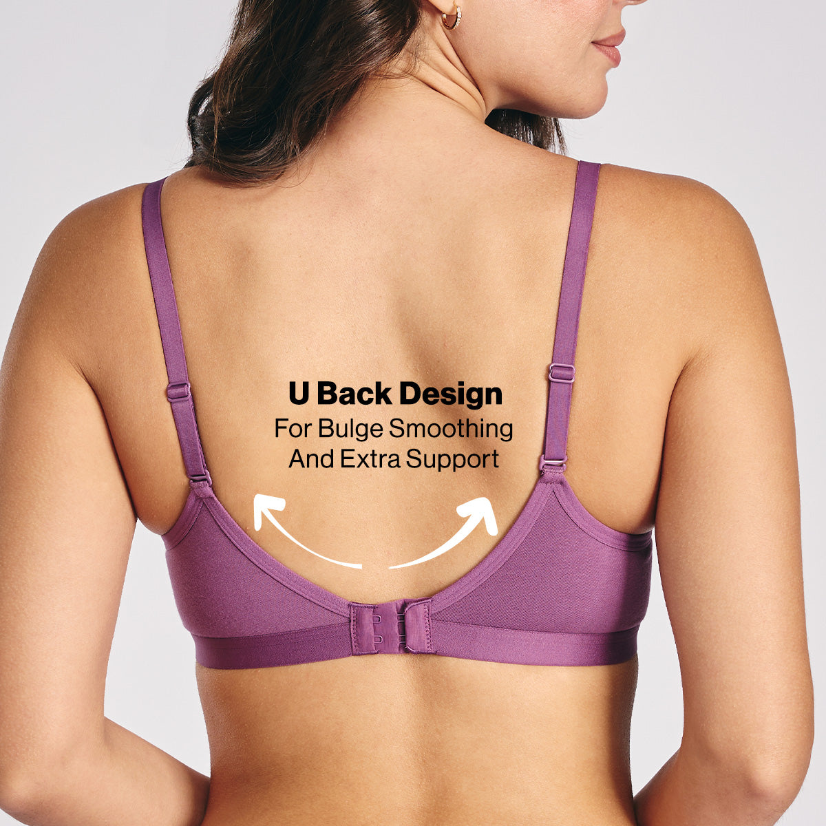 Nykd by Nykaa Multiway Breathe Cotton Wired Push Up Bra with Detachable Straps NYB366 Berry C