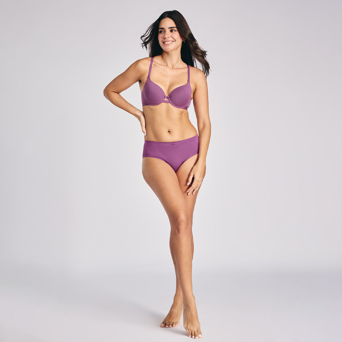 Nykd by Nykaa Multiway Breathe Cotton Wired Push Up Bra with Detachable Straps NYB366 Berry C