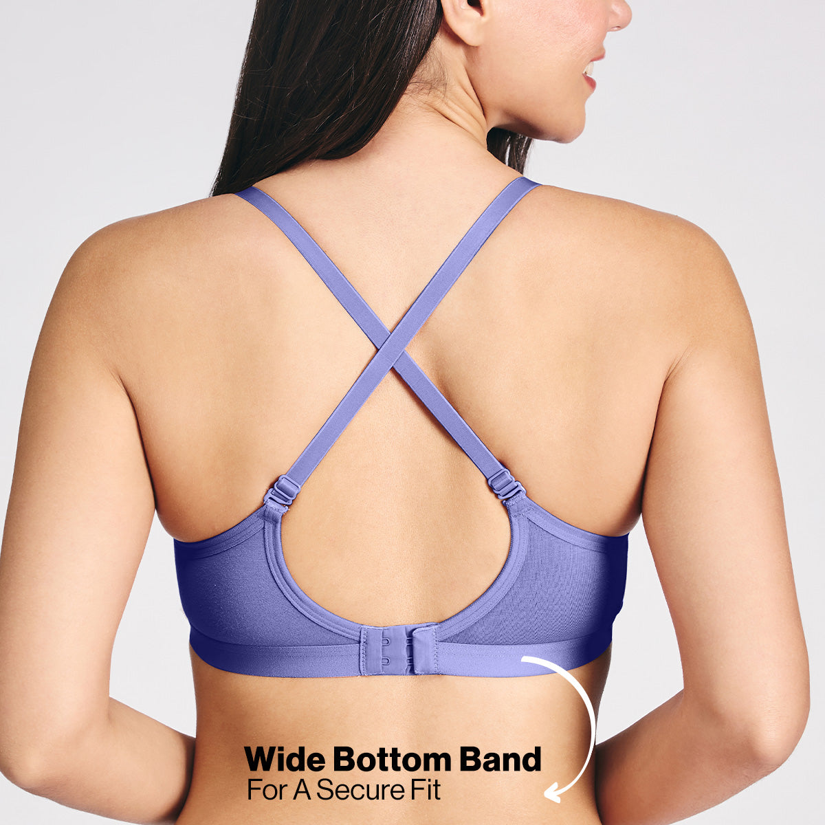 Breathe Cotton Wired Push Up Bra with Detachable Straps-NYB366-D.Purple