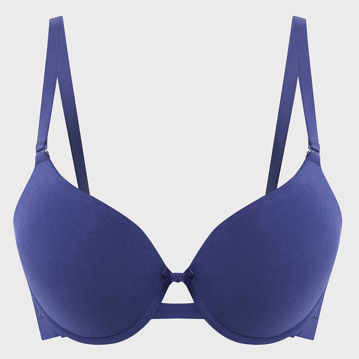 Breathe Cotton Wired Push Up Bra with Detachable Straps-NYB366-D.Purple