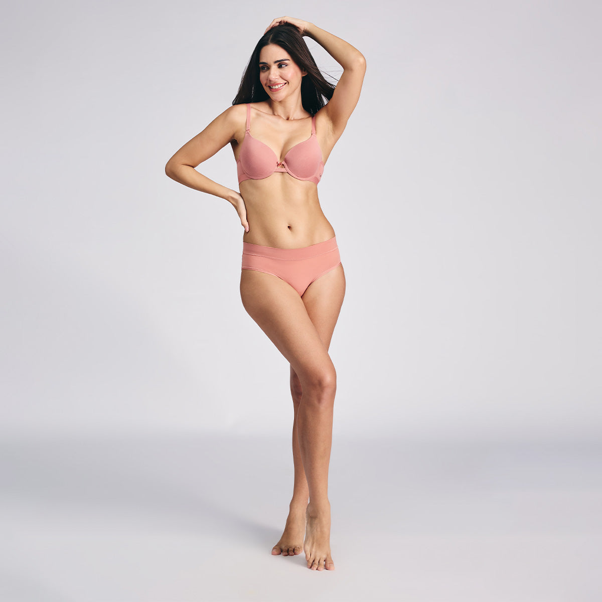 Nykd By Nykaa Multiway Breathe Cotton Wired Push Up Bra with Detachable Straps NYB366 D Rose