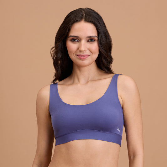 Barely There Slip-On Lounge Bra with Removable Cookies for Nipple Concealment-NYB378-D.Purple