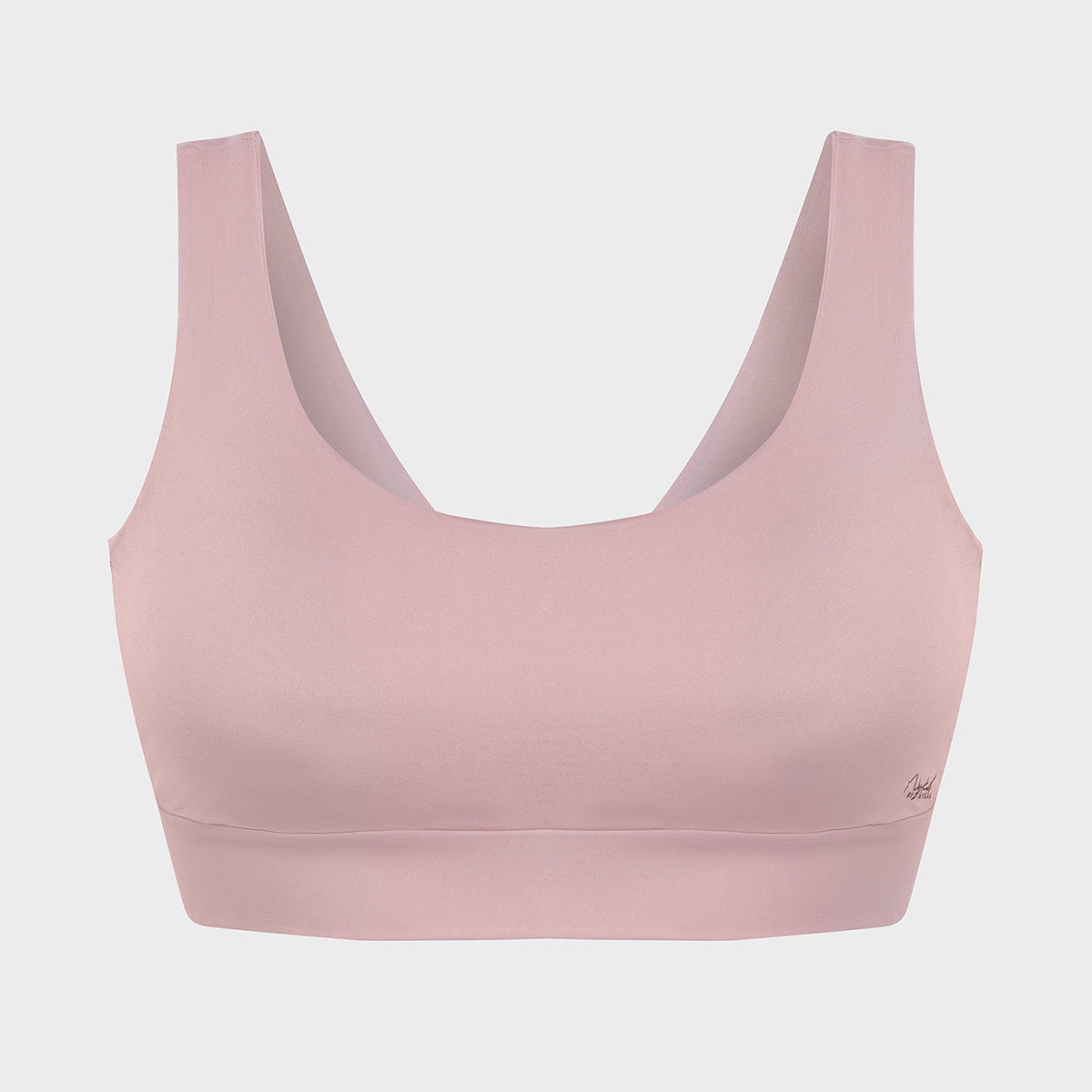 Barely There Slip-On Lounge Bra with Removable Cookies for Nipple Concealment-NYB378-Rose