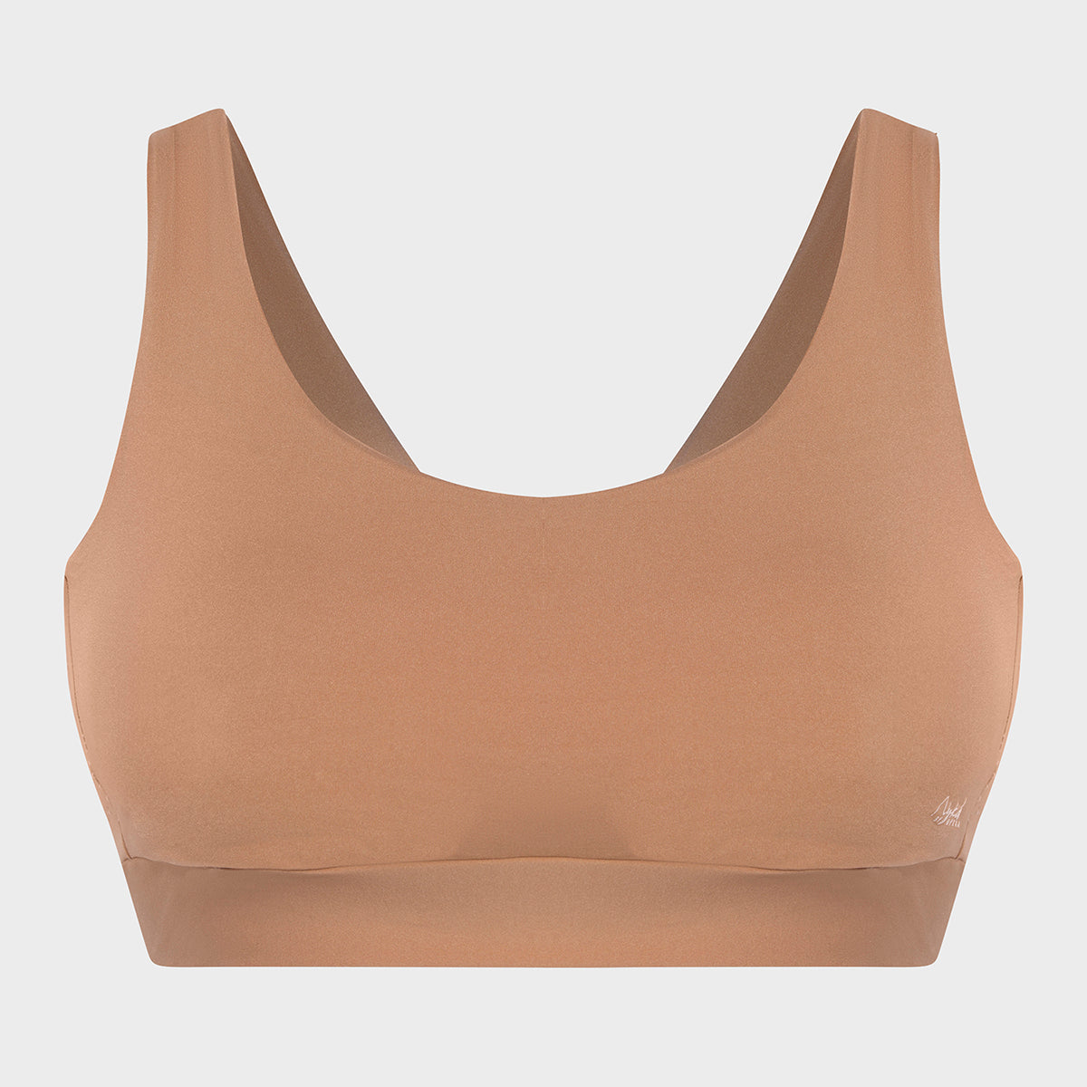 Barely There Slip-On Lounge Bra with Removable Cookies for Nipple Concealment-NYB378-TAN (Free Size)