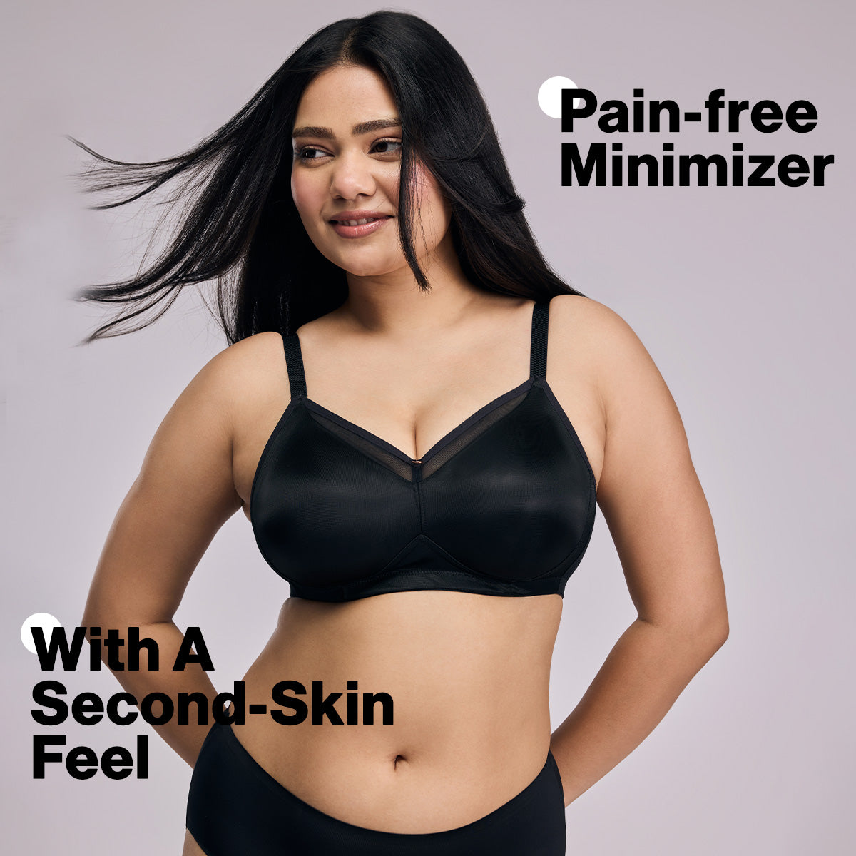 Nykd by Nykaa Magic Minimiser Non Padded Non Wired BRA-NYB380-Black