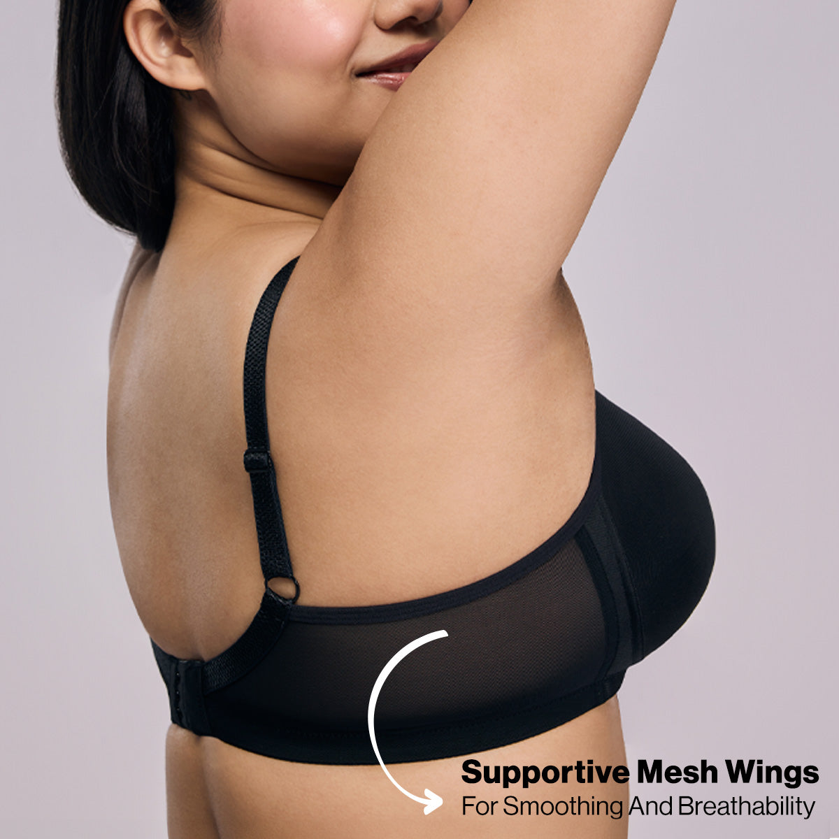 Nykd by Nykaa Magic Minimiser Non Padded Non Wired BRA-NYB380-Black