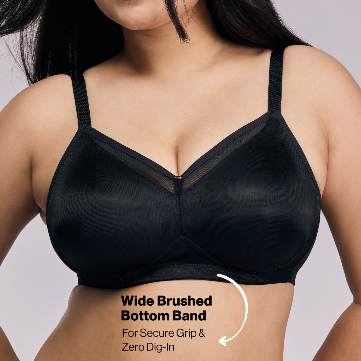 Nykd by Nykaa Magic Minimiser Non Padded Non Wired BRA-NYB380-Black