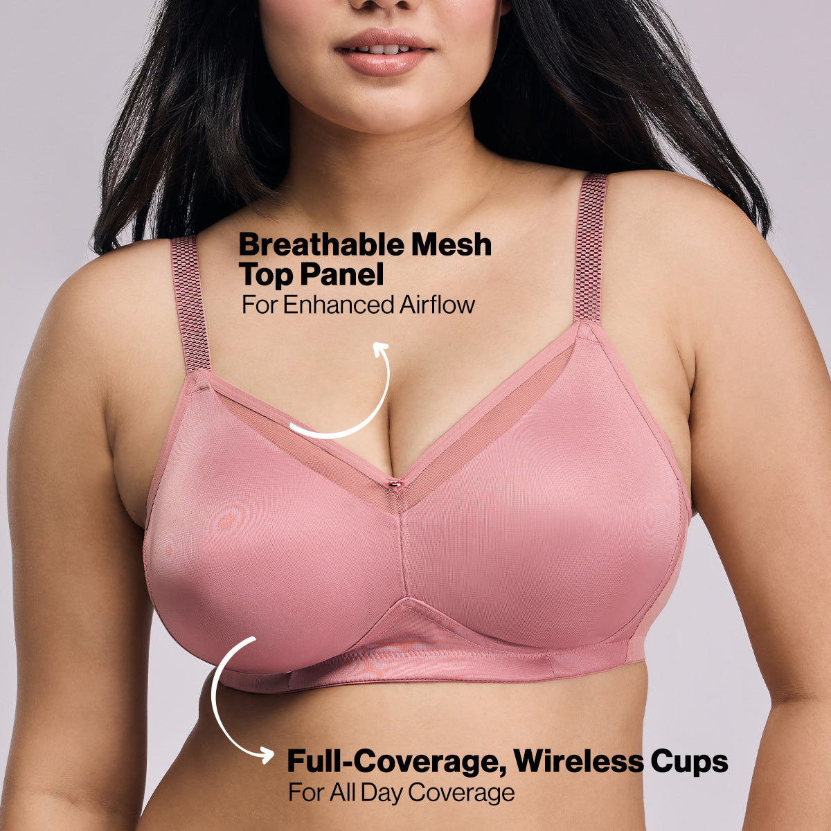 Nykd by Nykaa Magic Minimiser Non Padded Non Wired BRA-NYB380-Blush