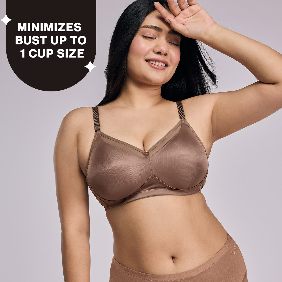 Nykd by Nykaa Magic Minimiser Non Padded Non Wired BRA-NYB380-L.Brown