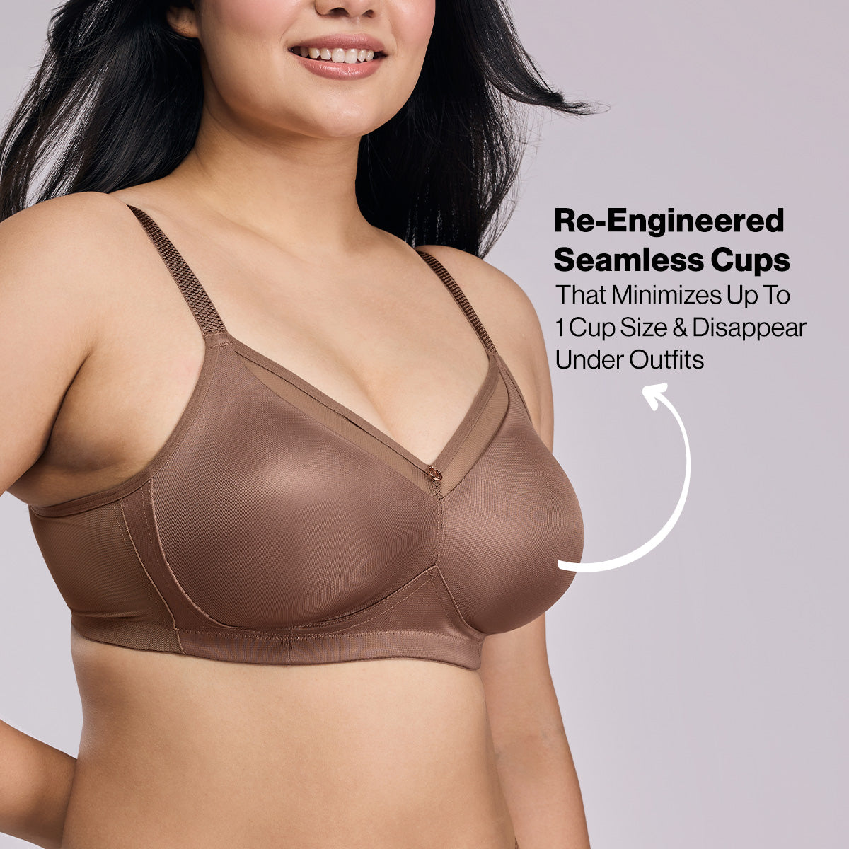 Nykd by Nykaa Magic Minimiser Non Padded Non Wired BRA-NYB380-L.Brown