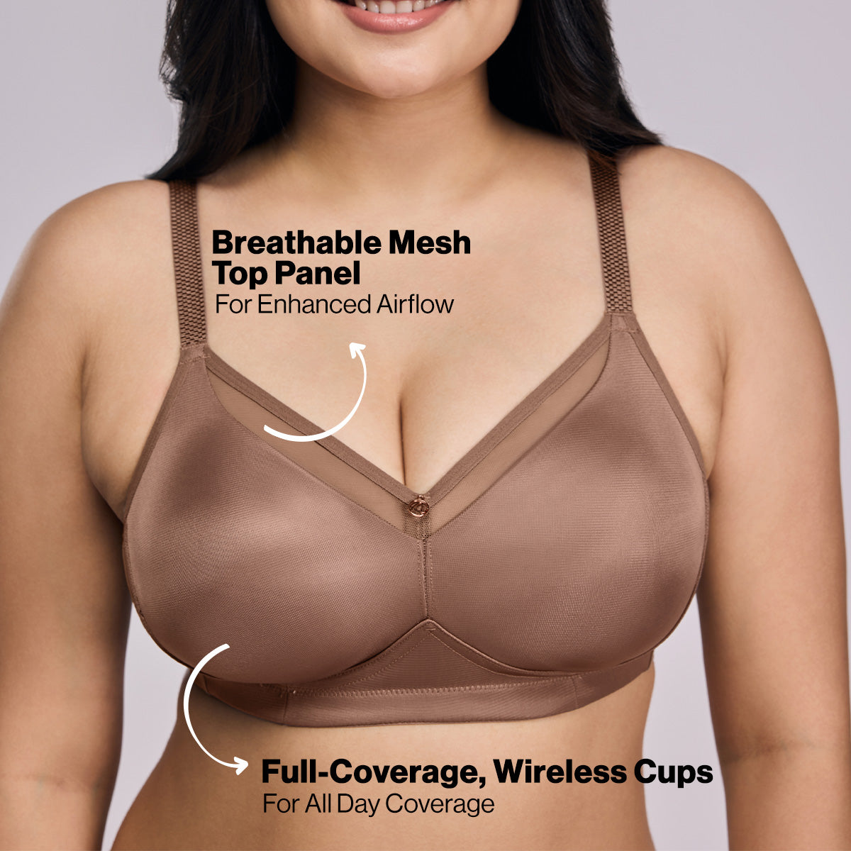 Nykd by Nykaa Magic Minimiser Non Padded Non Wired BRA-NYB380-L.Brown