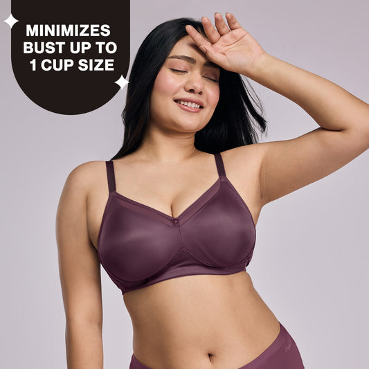 Nykd by Nykaa Non Padded Wirefree Magic Minimizer NYB380 M Wine
