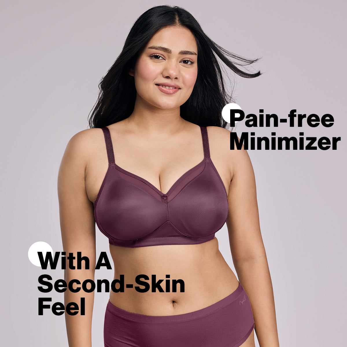 Nykd by Nykaa Non Padded Wirefree Magic Minimizer NYB380 M Wine
