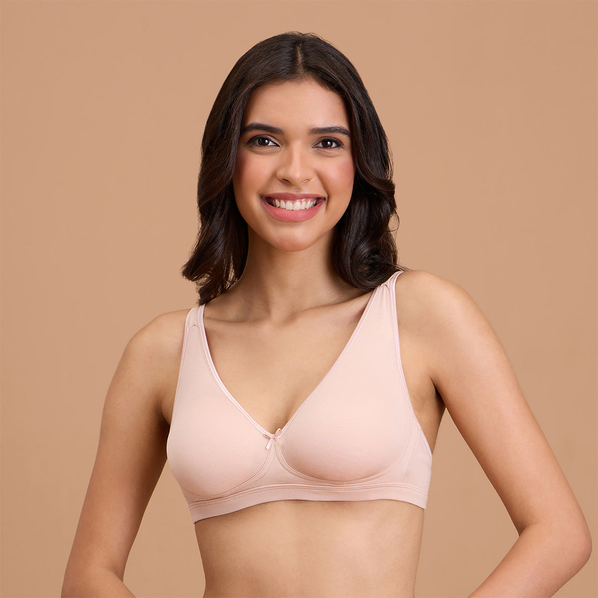 Nykd By Nykaa Modal Akin To Skin Super Soft Non Wired Bra With Removable Cookies-NYB387-Nude