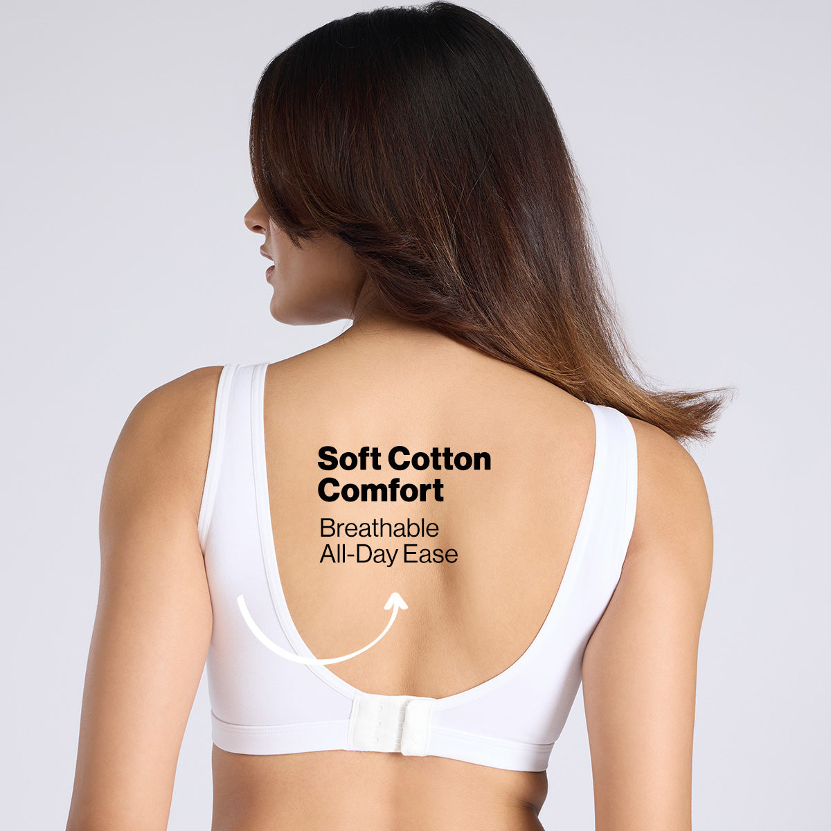 Nykd By Nykaa Breathe Cotton Non Padded Non Wired Everyday Comfort Bra NYB388 White
