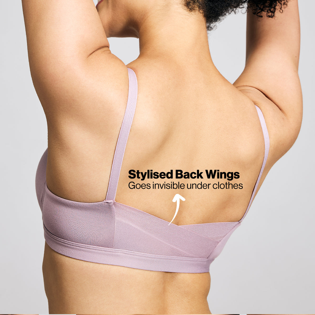 Nykd By Nykaa Infinity Edge Front Open Padded Wired Level 2 Push Up Bra NYB395 Lavender