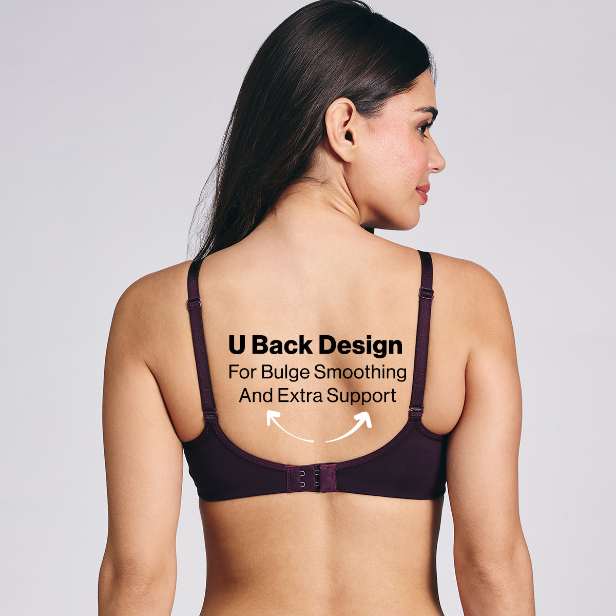 Nykd By Nykaa Breathe Cotton Everyday Padded Non Wired Cami T-Shirt Bra NYB402 Purple