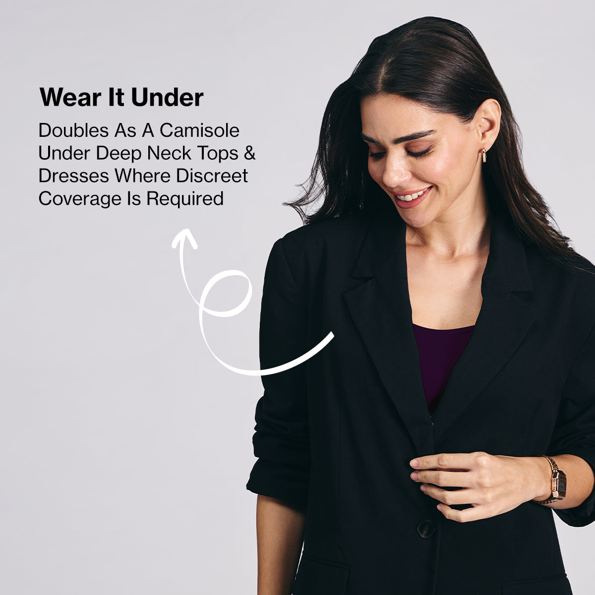 Nykd By Nykaa Breathe Cotton Everyday Padded Non Wired Cami T-Shirt Bra NYB402 Purple