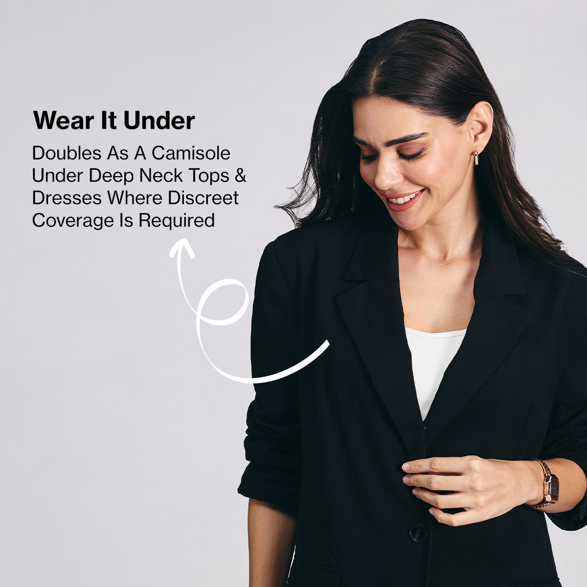 Nykd By Nykaa Breathe Cotton Everyday Padded Non Wired Cami T-Shirt Bra NYB402 White