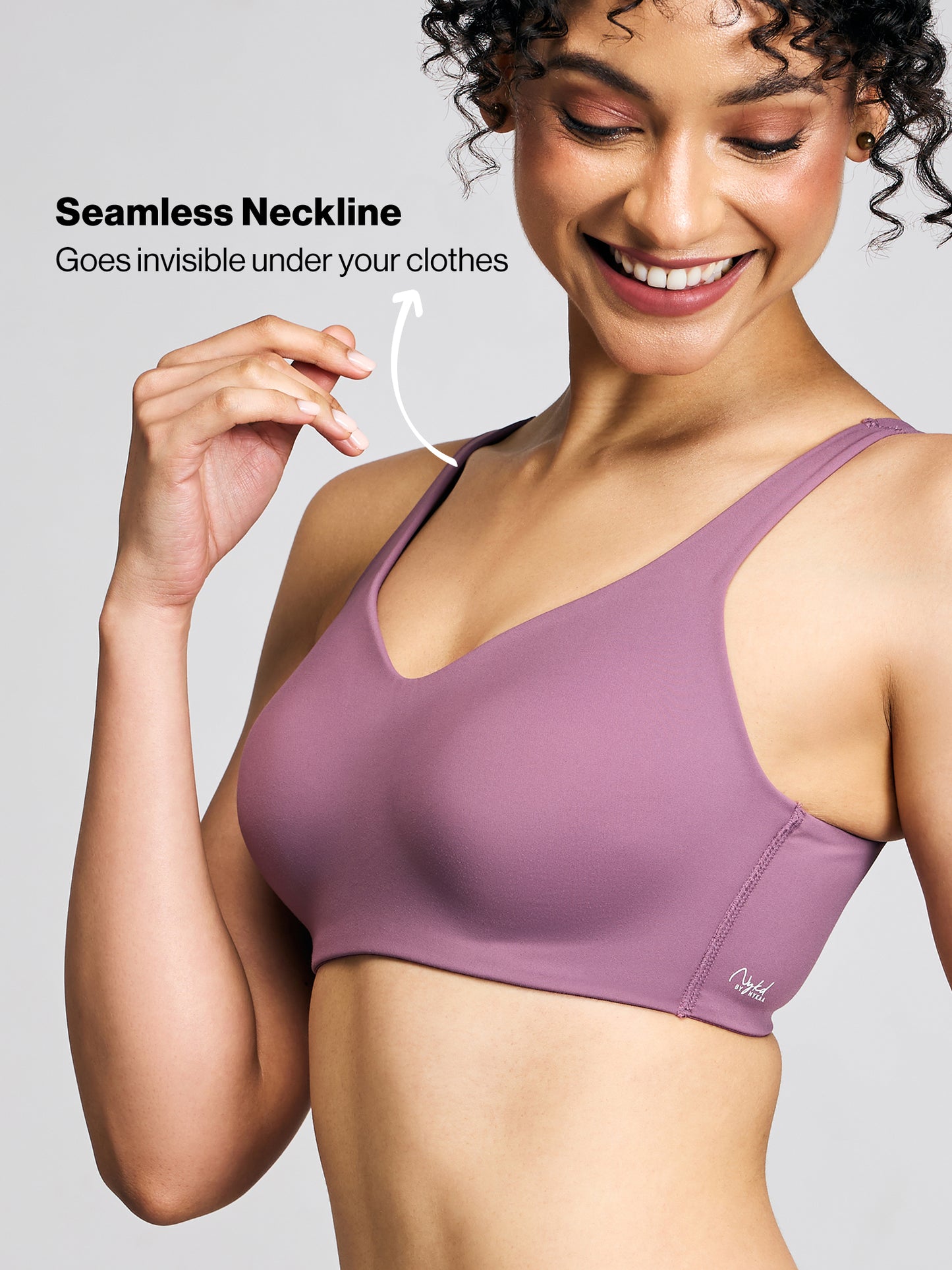 Nykd By Nykaa Body Adapt All Day Comfort Padded Non Wired T-Shirt Bra NYB403 Berry C