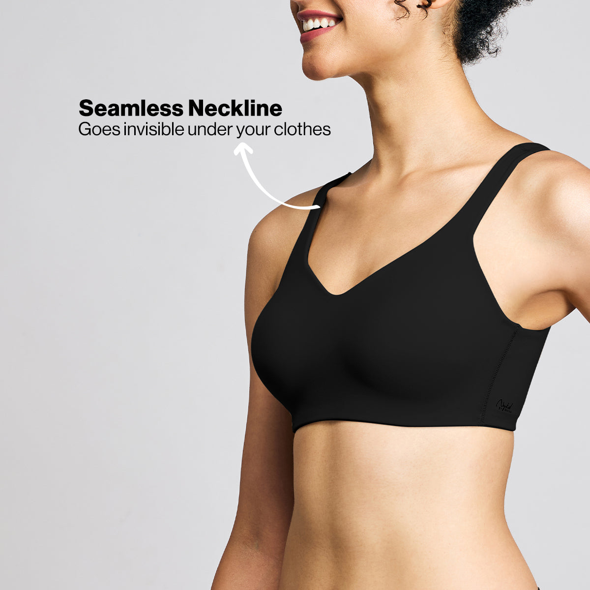 Nykd by Nykaa Body Adapt All Day Comfort Padded Non Wired NBL T-Shirt Bra NYB403 Black