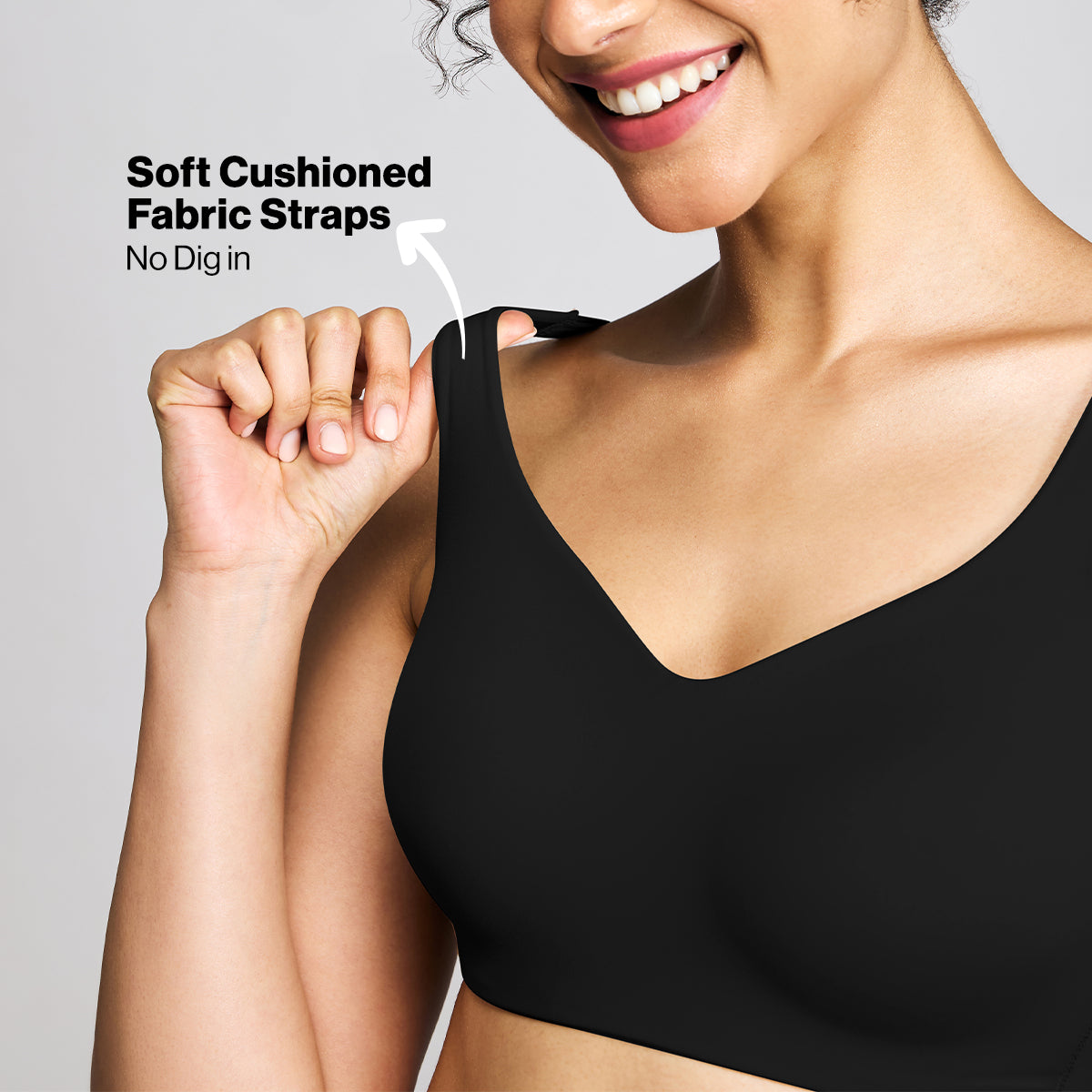 Nykd by Nykaa Body Adapt All Day Comfort Padded Non Wired NBL T-Shirt Bra NYB403 Black