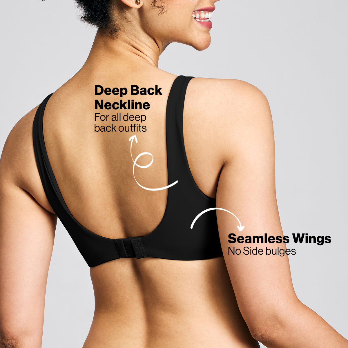 Nykd by Nykaa Body Adapt All Day Comfort Padded Non Wired NBL T-Shirt Bra NYB403 Black