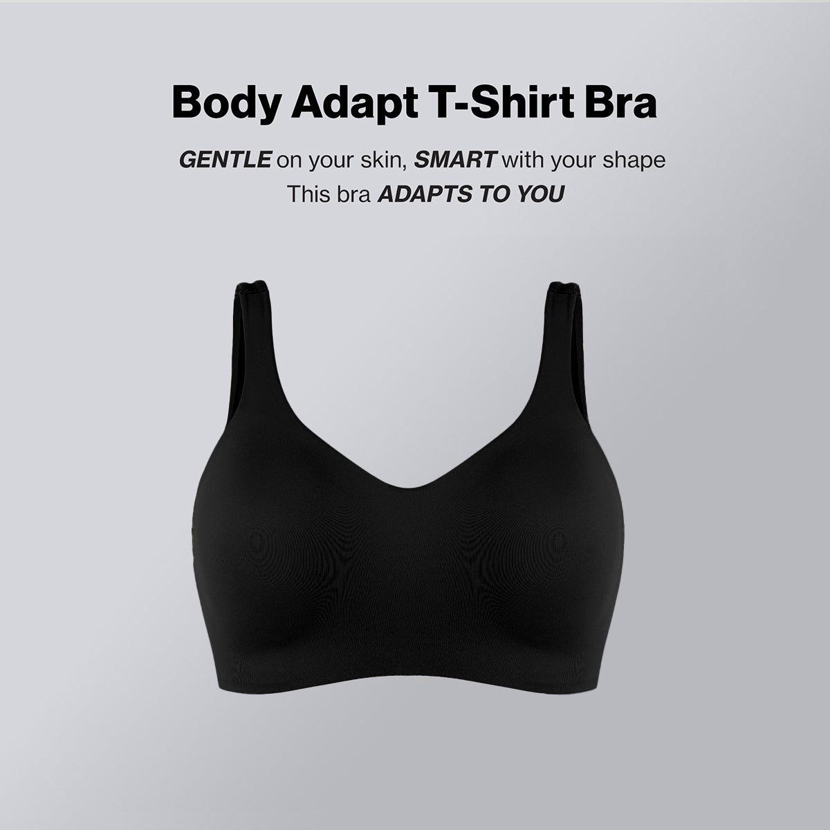 Nykd by Nykaa Body Adapt All Day Comfort Padded Non Wired NBL T-Shirt Bra NYB403 Black