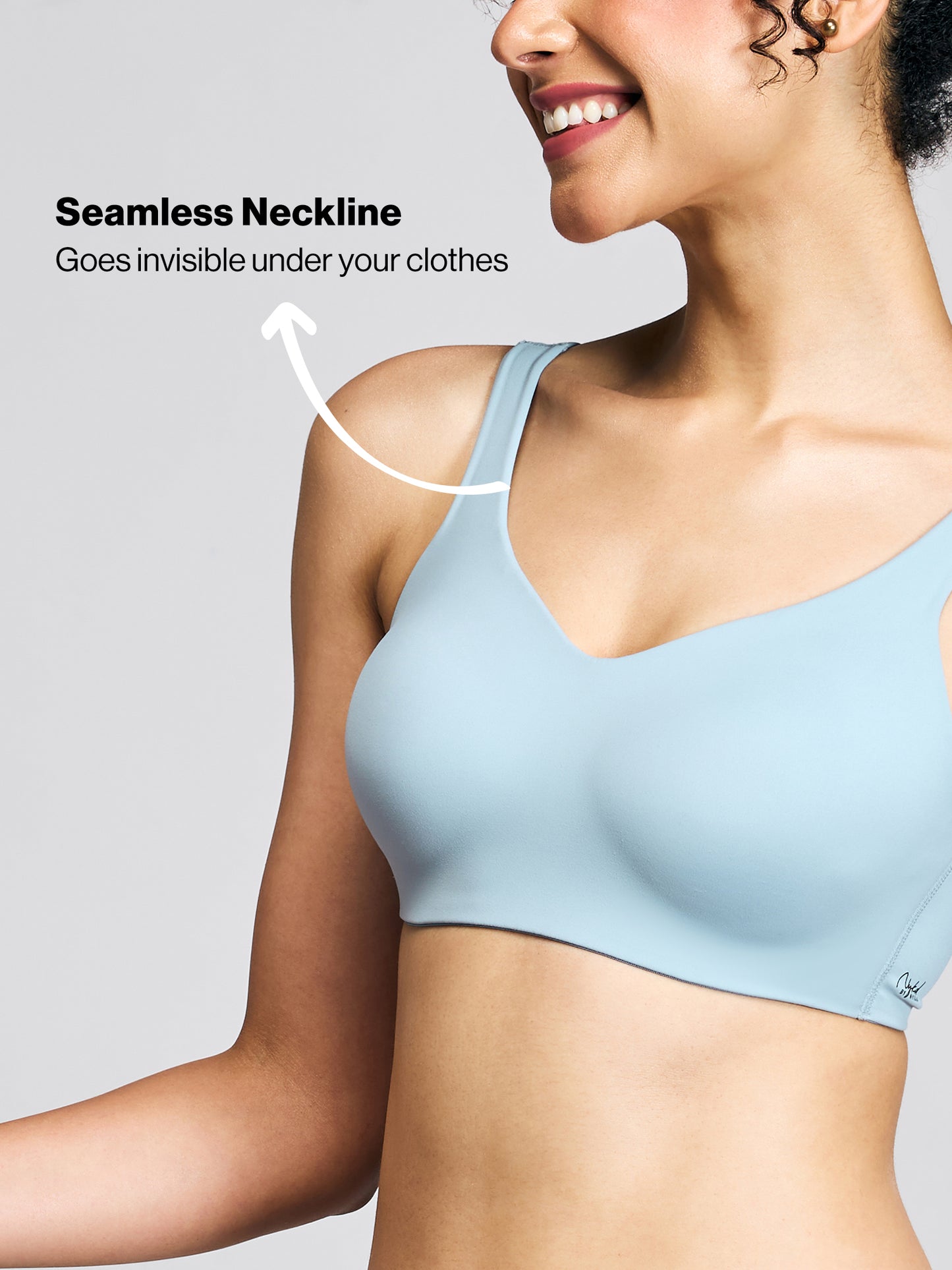 Nykd By Nykaa Body Adapt All Day Comfort Padded Non Wired T-Shirt Bra NYB403 SKY