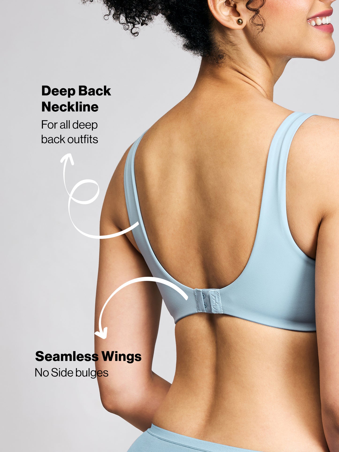 Nykd By Nykaa Body Adapt All Day Comfort Padded Non Wired T-Shirt Bra NYB403 SKY