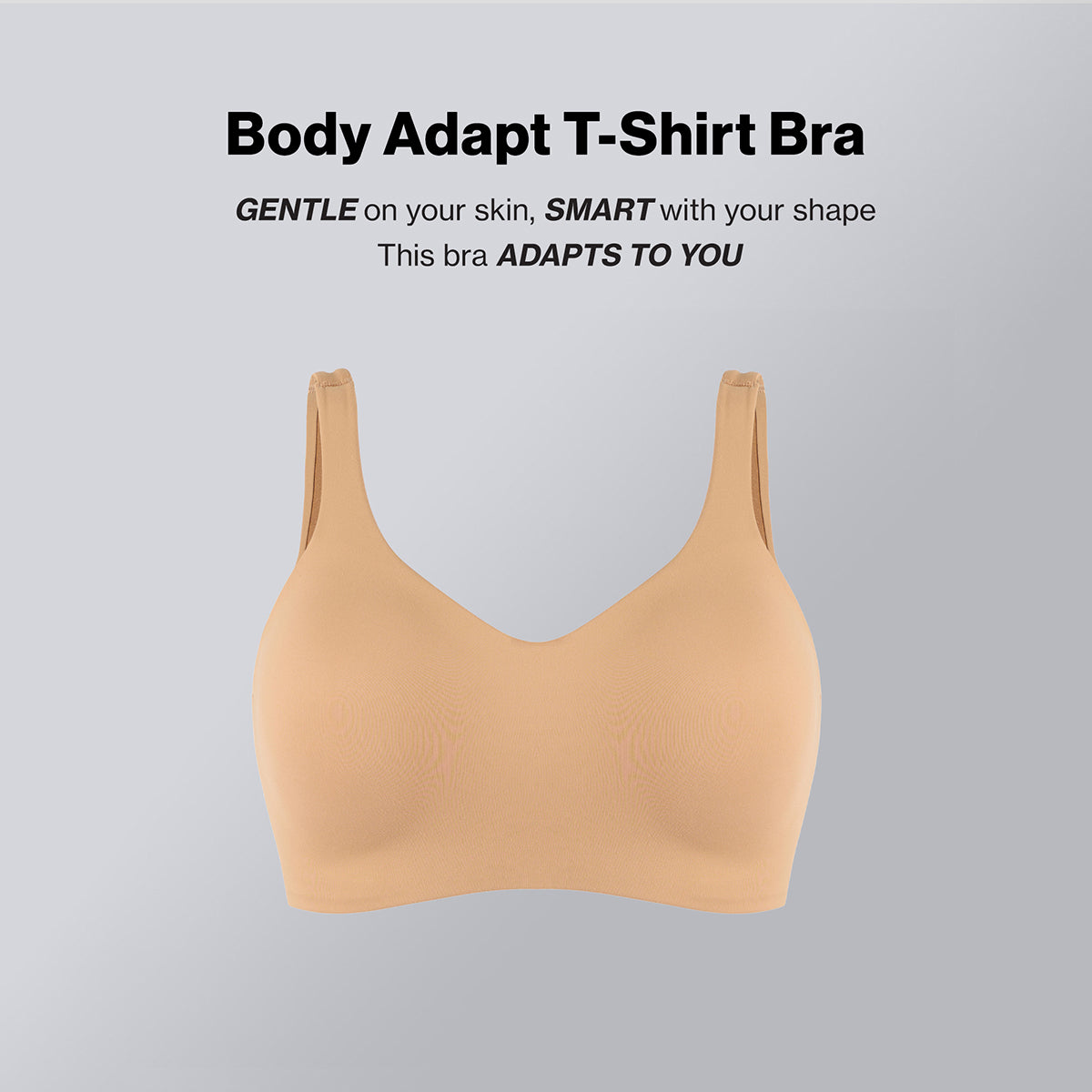 Nykd By Nykaa Body Adapt All Day Comfort Padded Non Wired T-Shirt Bra NYB403 Tan
