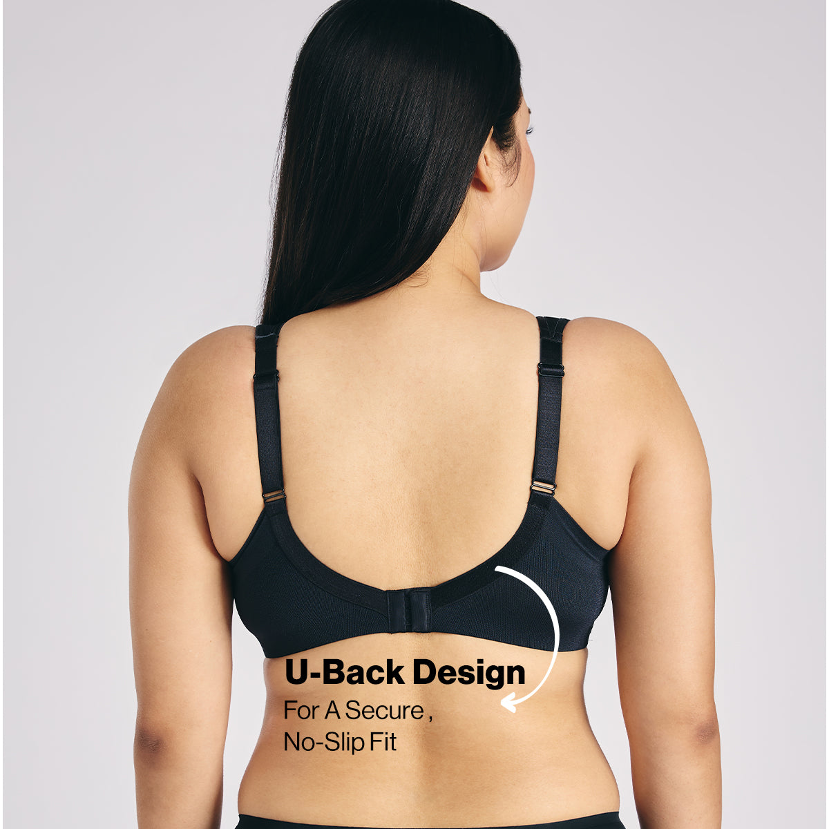 Nykd by Nykaa AirFlex Spacer Lightly Padded Non Wired Breathable Bra-Black NYB423
