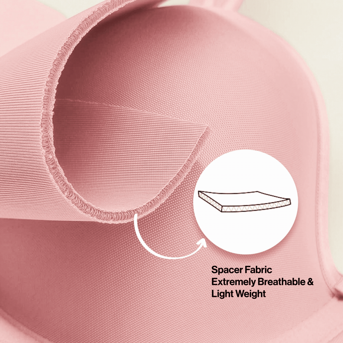 Nykd by Nykaa AirFlex Spacer Lightly Padded Non Wired Breathable Bra-Nude NYB423