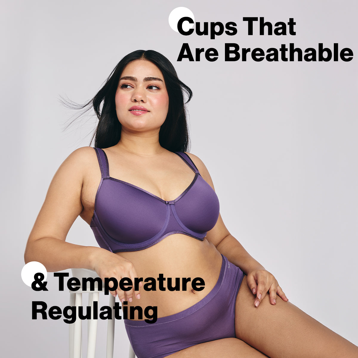 Nykd by Nykaa AirFlex Spacer Lightly Padded Non Wired Breathable Bra-Grape NYB423