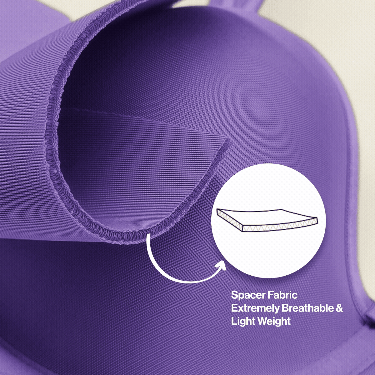 Nykd by Nykaa AirFlex Spacer Lightly Padded Non Wired Breathable Bra-Grape NYB423