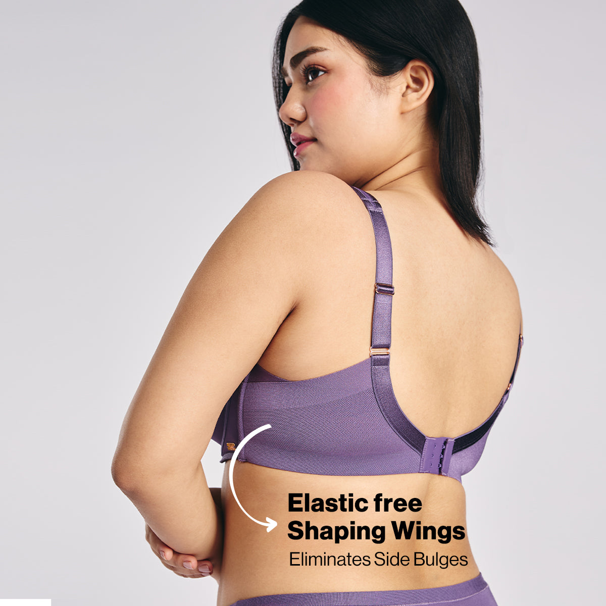 Nykd by Nykaa AirFlex Spacer Lightly Padded Non Wired Breathable Bra-Grape NYB423