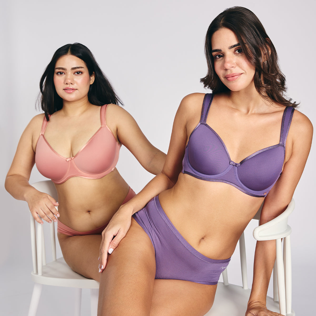 Nykd by Nykaa AirFlex Spacer Lightly Padded Non Wired Breathable Bra-Grape NYB423