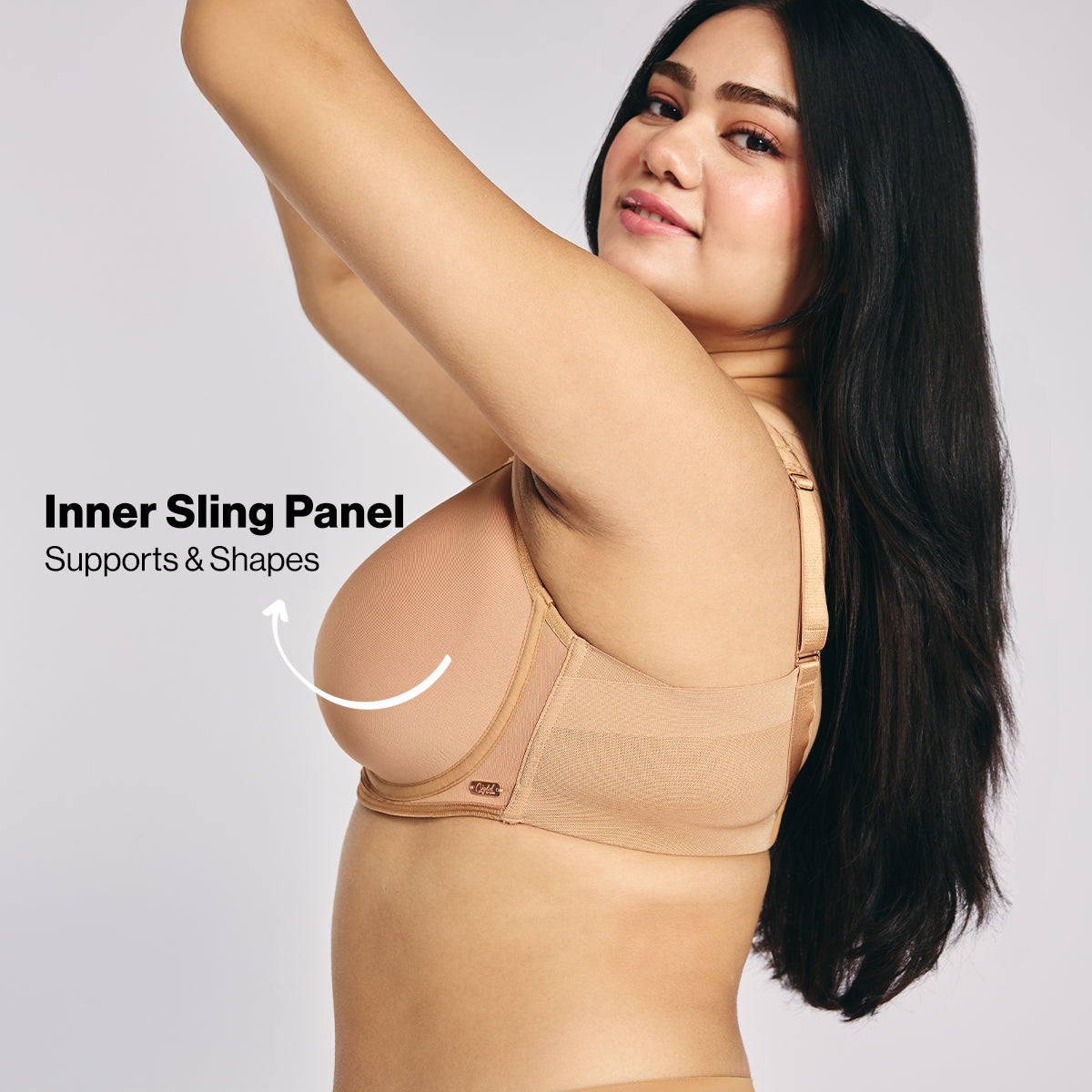 Nykd by Nykaa AirFlex Spacer Lightly Padded Non Wired Breathable Bra-Tan NYB423