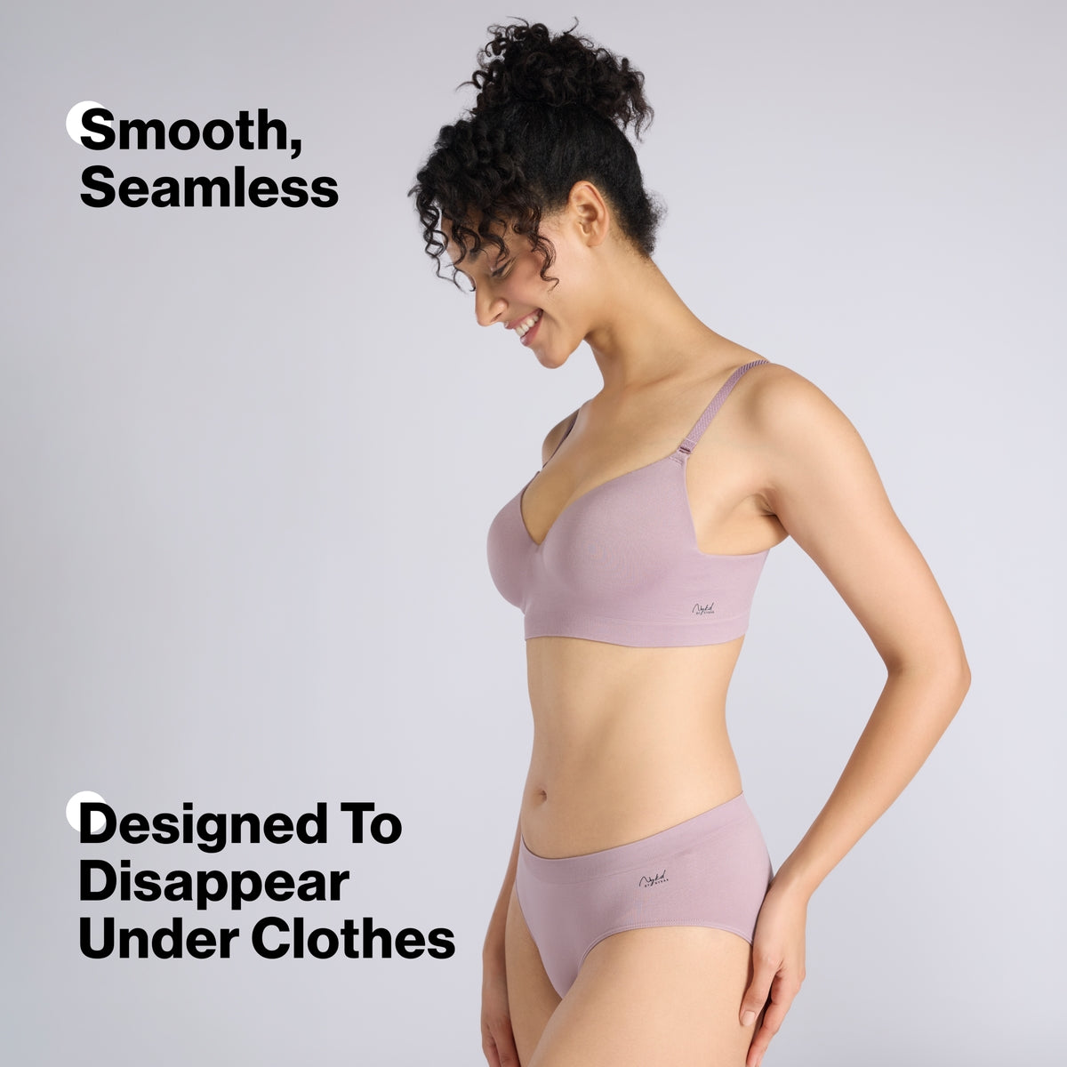 Nykd By Nykaa Adapt360° Seamless NBL Multiway Non-Wired  Everyday T-Shirt Bra With In-Built Padded Cups NYB428 Lavender