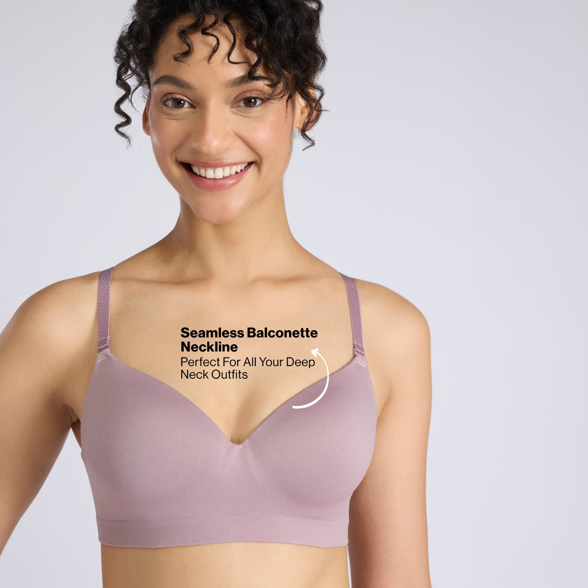 Nykd By Nykaa Adapt360° Seamless NBL Multiway Non-Wired  Everyday T-Shirt Bra With In-Built Padded Cups NYB428 Lavender